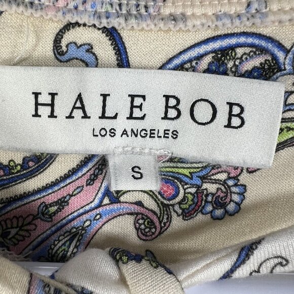 Hale Bob Los Angeles Womens S Paisley Blouson Sleeve  Amata Top Tie Neck Blouse - Picture 12 of 15